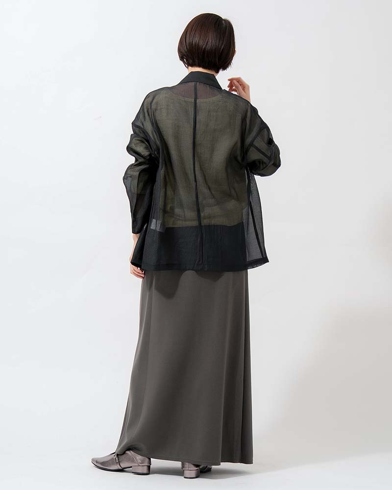 シアーオーガンジーテーラードジャケット