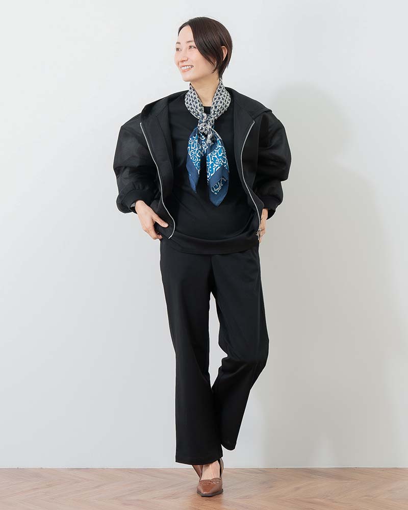 エグゼクティブジャージー袖ギャザードレーププルオーバー《セットアップ対応》