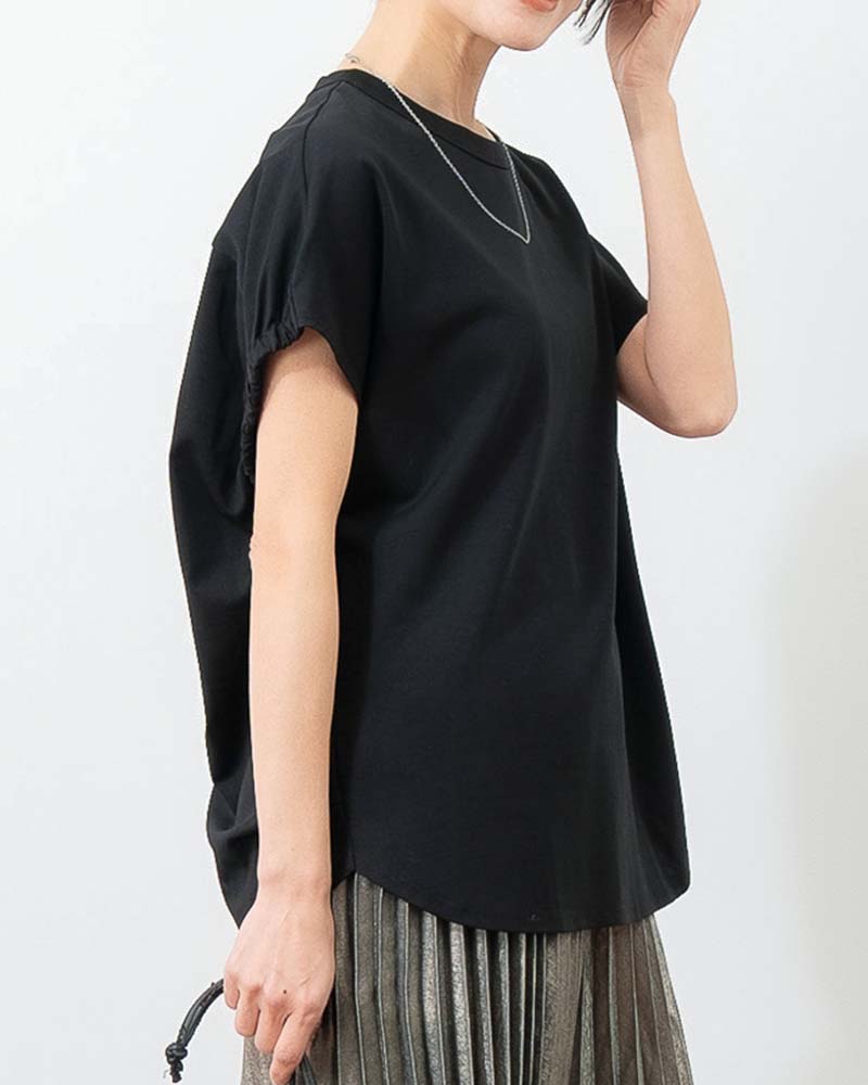 エグゼクティブジャージー袖ギャザードレーププルオーバー《セットアップ対応》