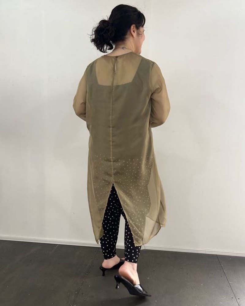 【otostyle】シアーオーガンジーワンピース