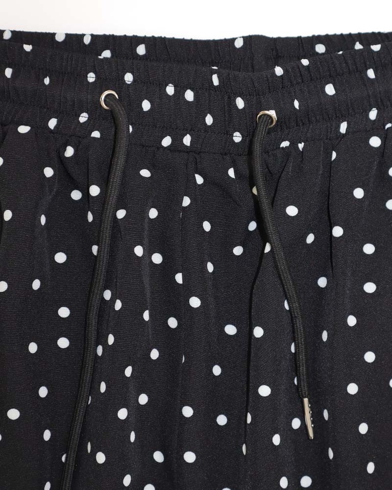 【otostyle】ドット柄イージーテーパードパンツ