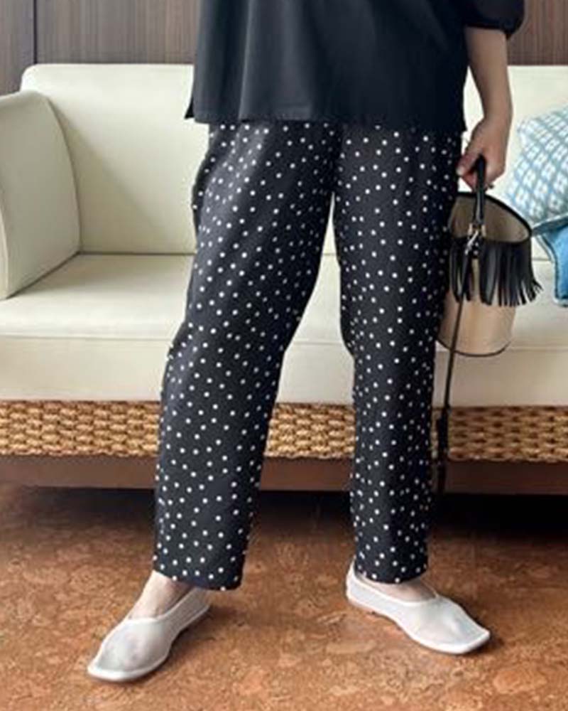 シェリエ sheller ドットパンツ zip dot tapered pants – shéller / シェリエ