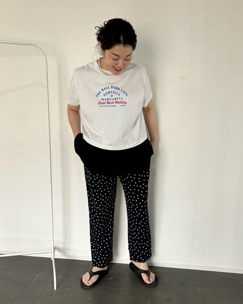 otostyle】ドット柄イージーテーパードパンツ | BOTTOMS | 元町