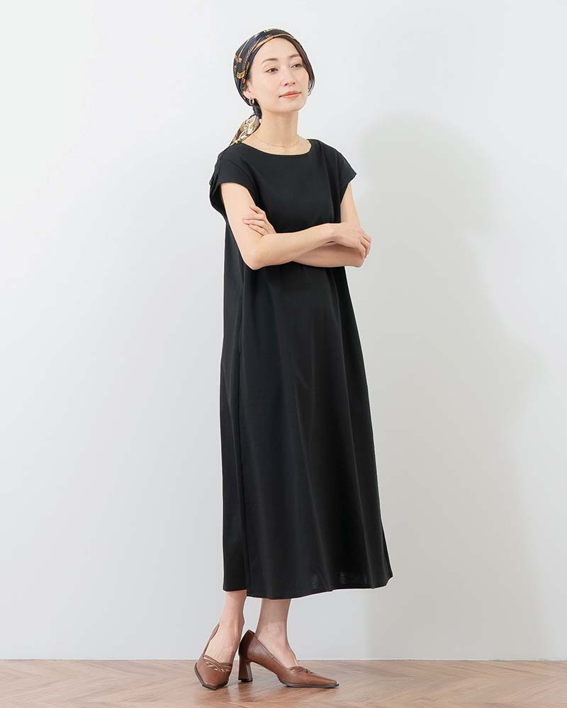 エグゼクティブジャージータックスリーブワンピース