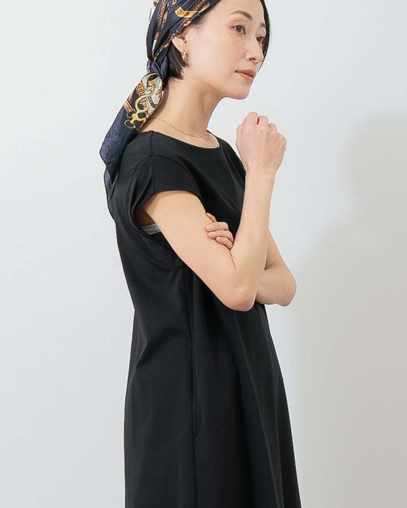 エグゼクティブジャージータックスリーブワンピース