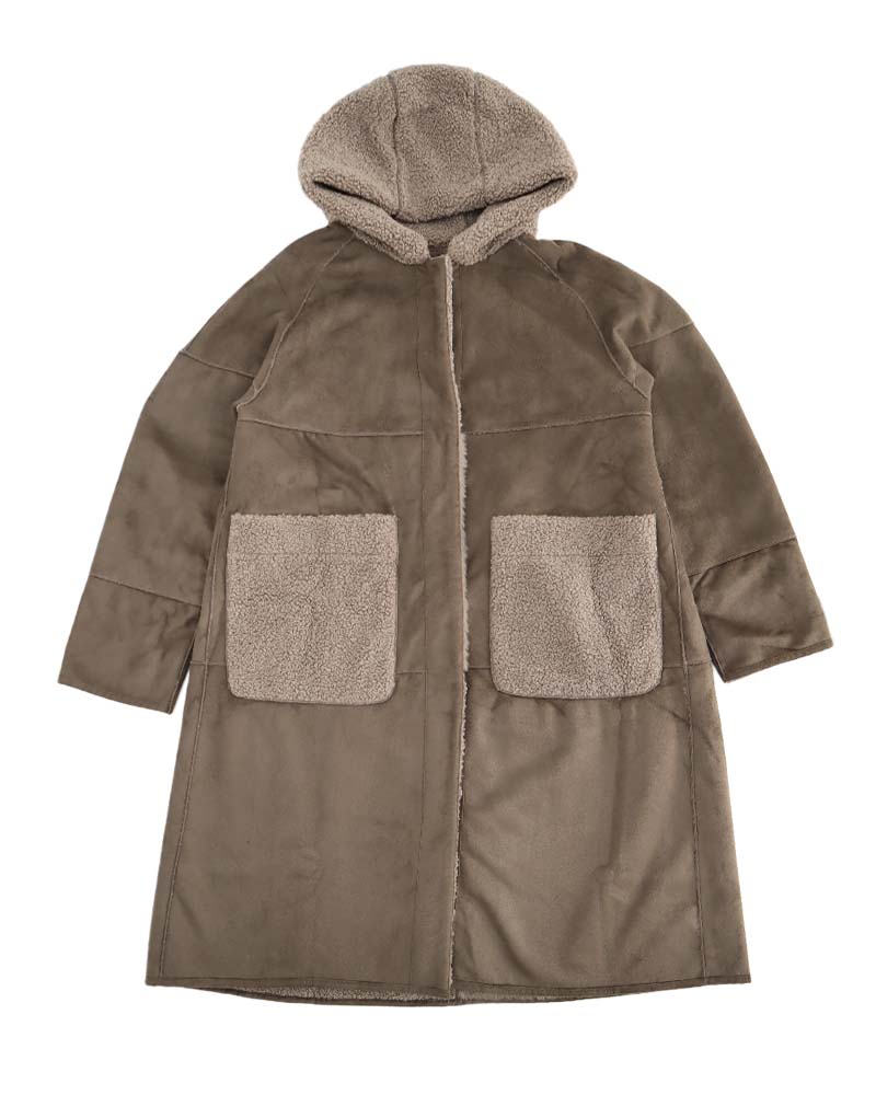 パッチワークリバーシブルフェイクムートンコート | OUTER | 元町