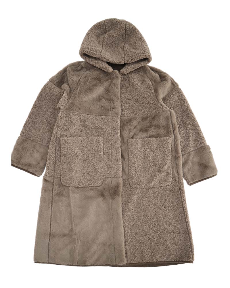 パッチワークリバーシブルフェイクムートンコート | OUTER パッチワークリバーシブルフェイクムートンコート | OUTER