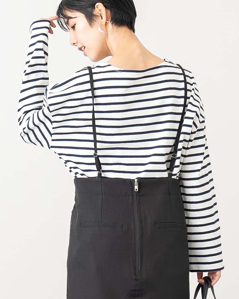 ストラップ付きIラインスカート