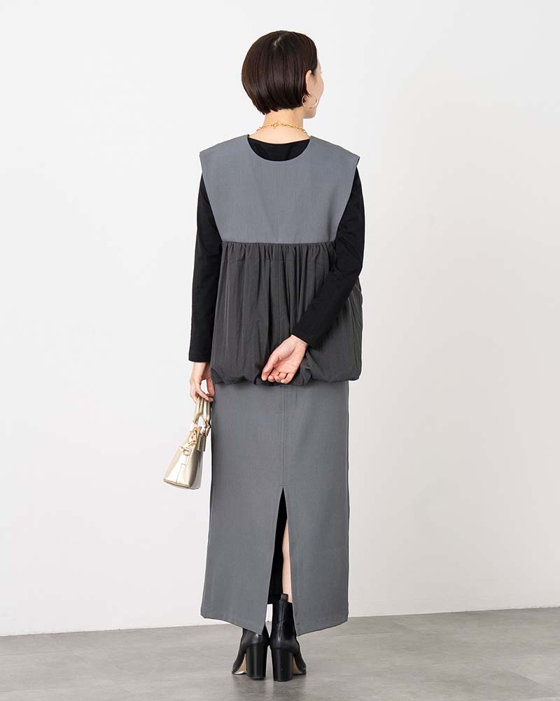 ストラップ付きIラインスカート