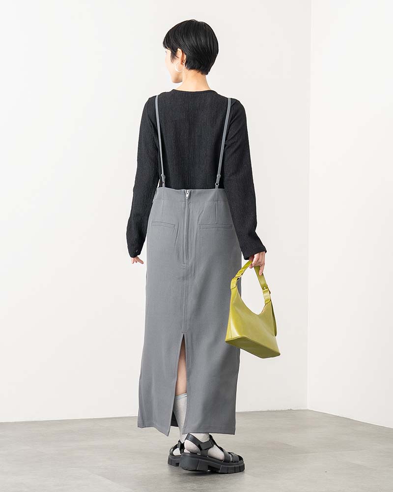 ストラップ付きIラインスカート