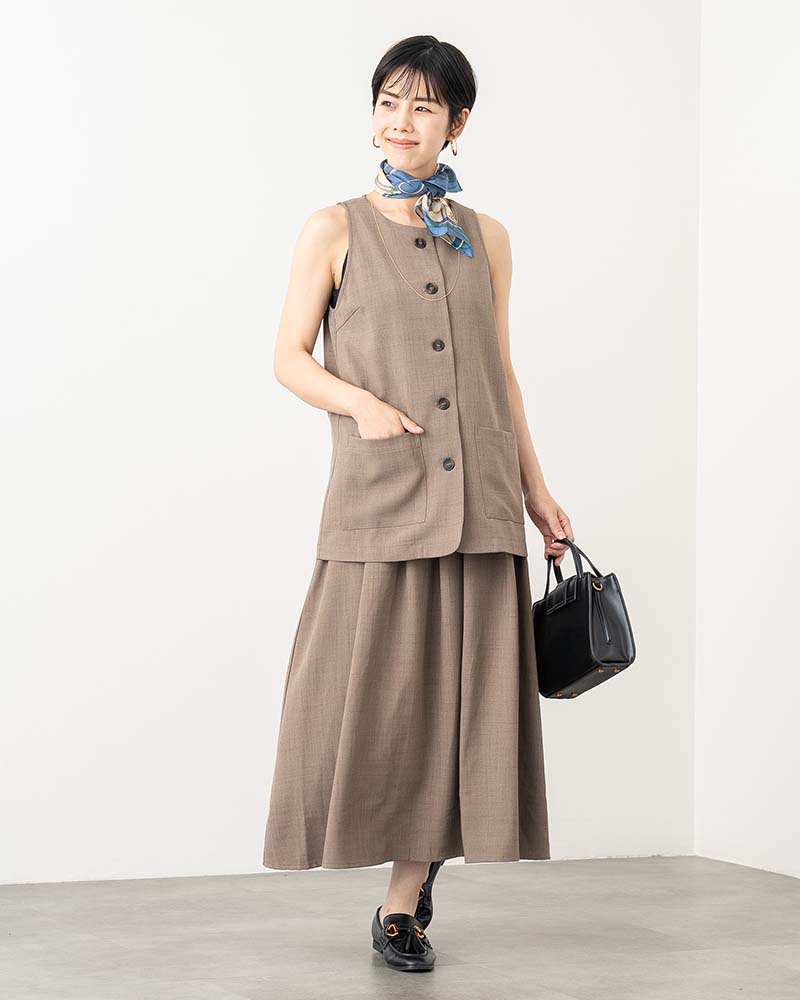 リネンタッチナローショルダージレ《セットアップ対応》