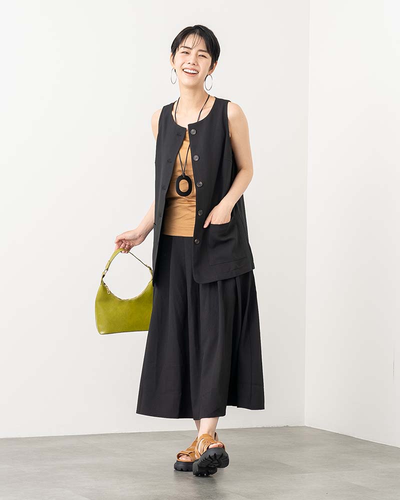 リネンタッチナローショルダージレ《セットアップ対応》