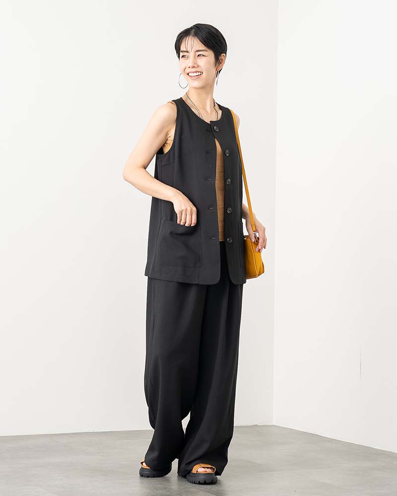 リネンタッチナローショルダージレ《セットアップ対応》