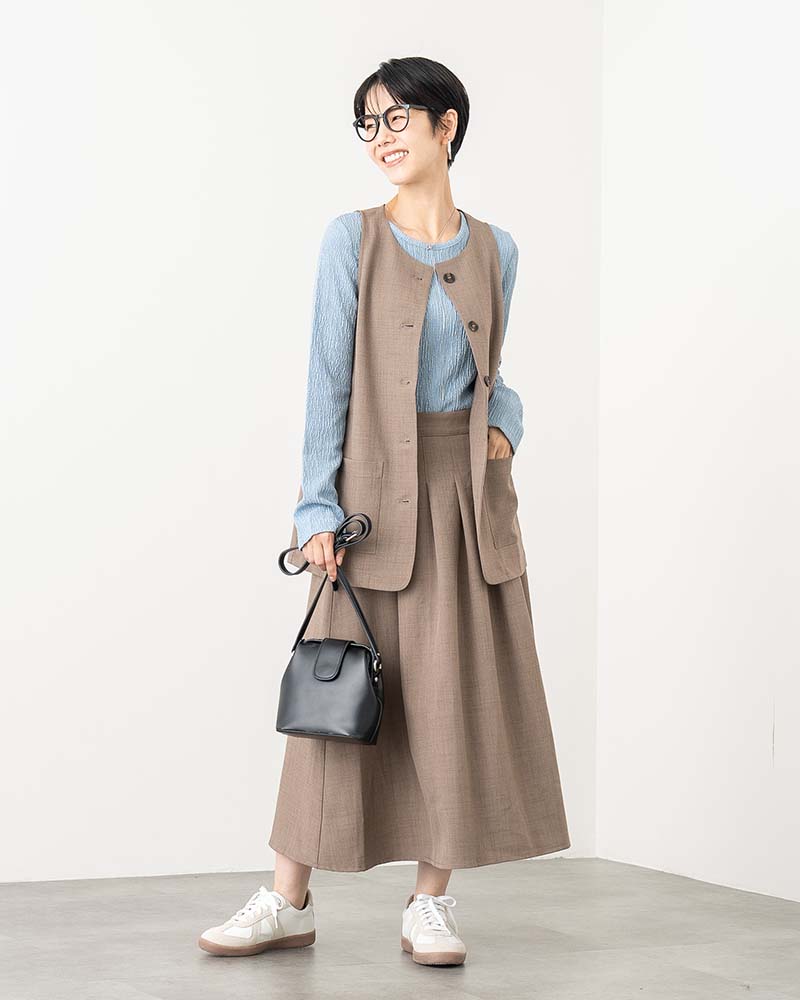 リネンタッチナローショルダージレ《セットアップ対応》