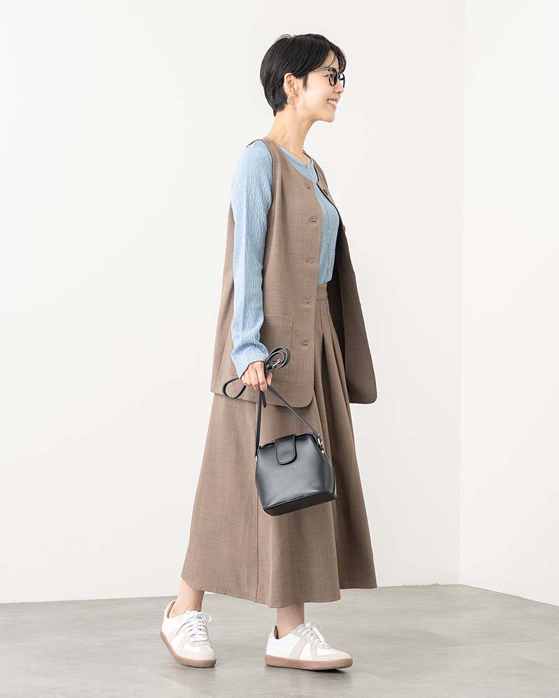 リネンタッチナローショルダージレ《セットアップ対応》