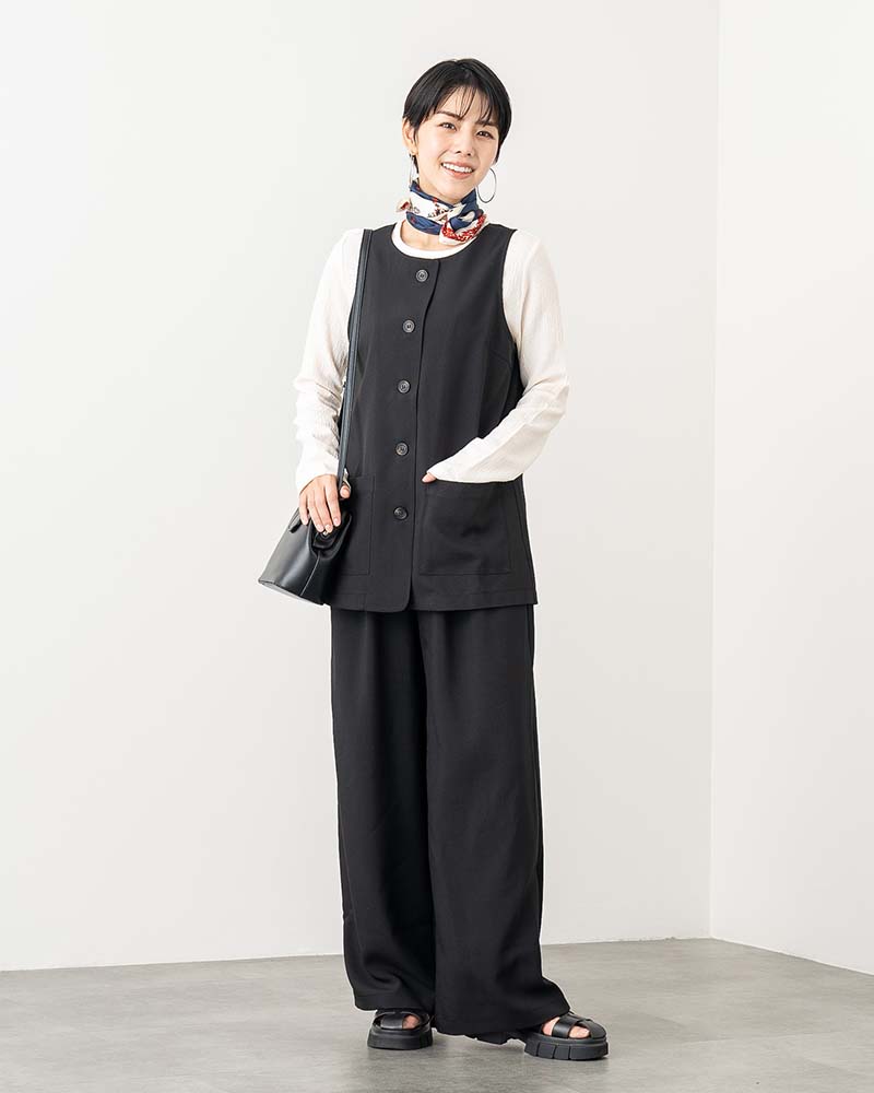 リネンタッチナローショルダージレ《セットアップ対応》