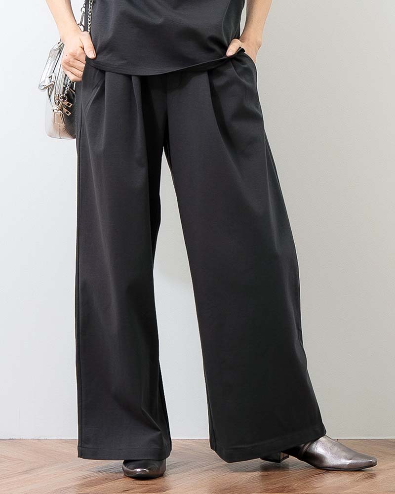 エグゼクティブジャージータック入りワイドパンツ《セットアップ対応》