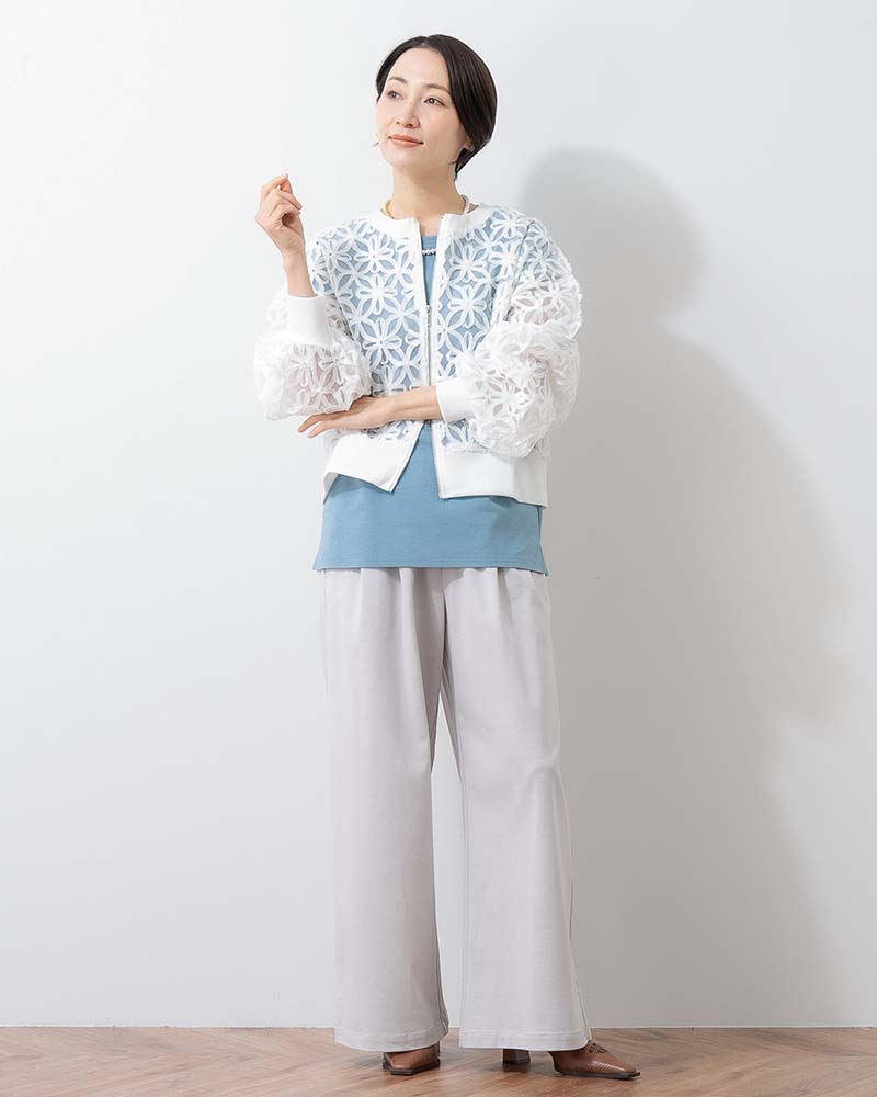 エグゼクティブジャージータック入りワイドパンツ《セットアップ対応》