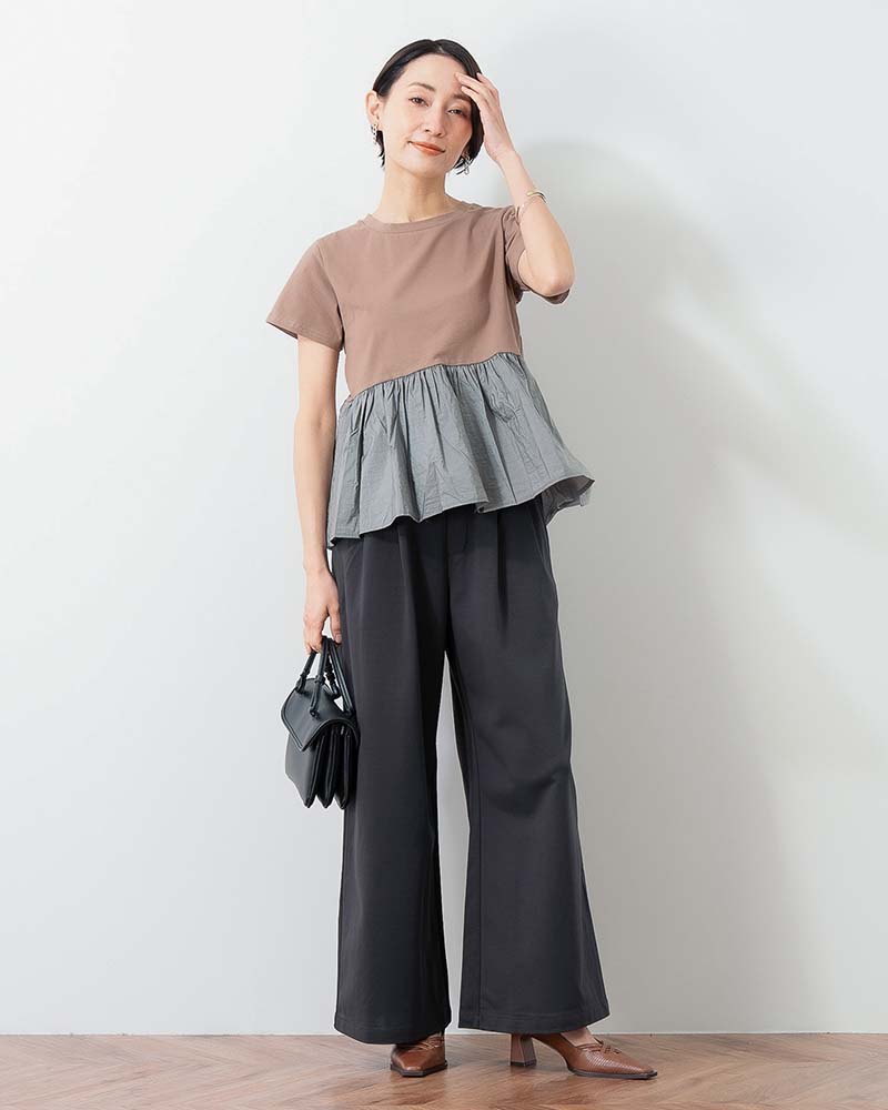 エグゼクティブジャージータック入りワイドパンツ《セットアップ対応》