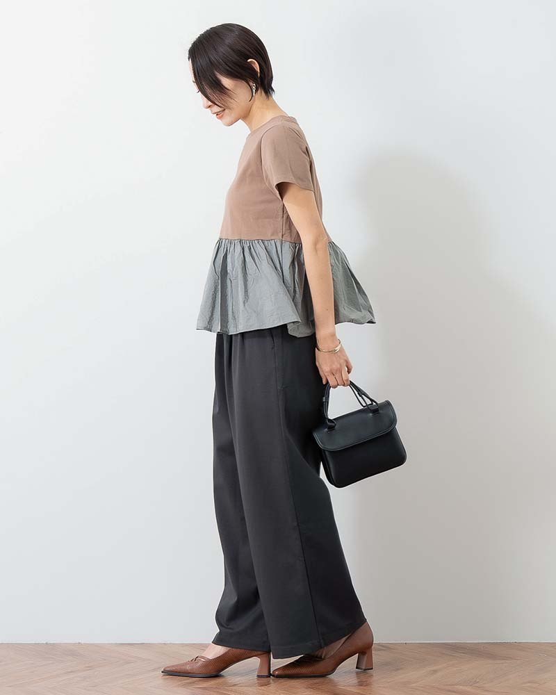 エグゼクティブジャージータック入りワイドパンツ《セットアップ対応》