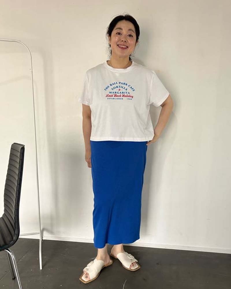 【otostyle】ボールパークカフェロゴプリントTシャツ