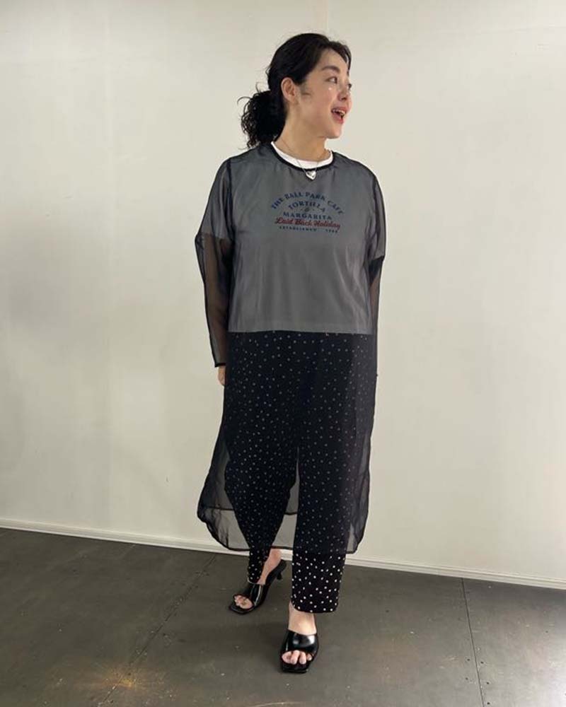 【otostyle】ボールパークカフェロゴプリントTシャツ