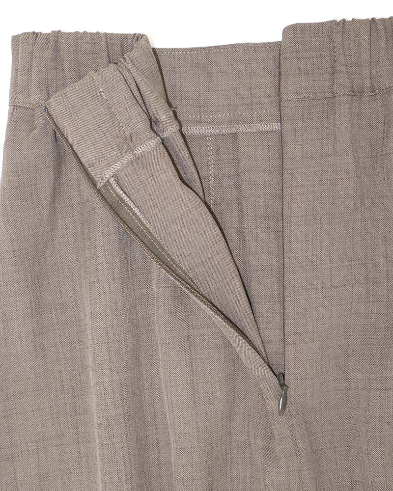 リネンタッチフロントプリーツスカート《セットアップ対応》