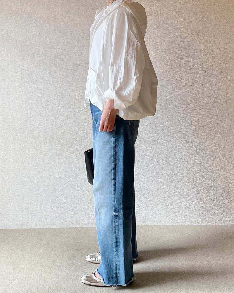 【Canaria Style】ナイロンフーディーシャツブルゾン