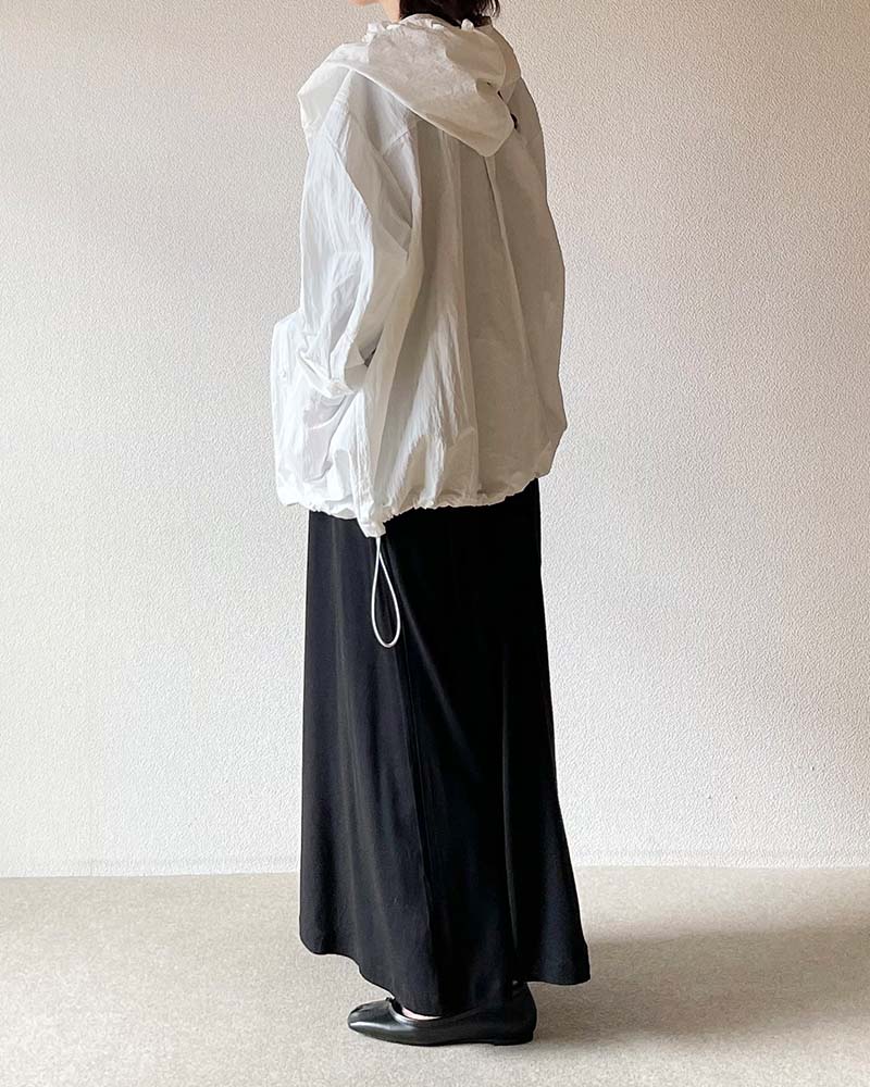 【Canaria Style】ナイロンフーディーシャツブルゾン