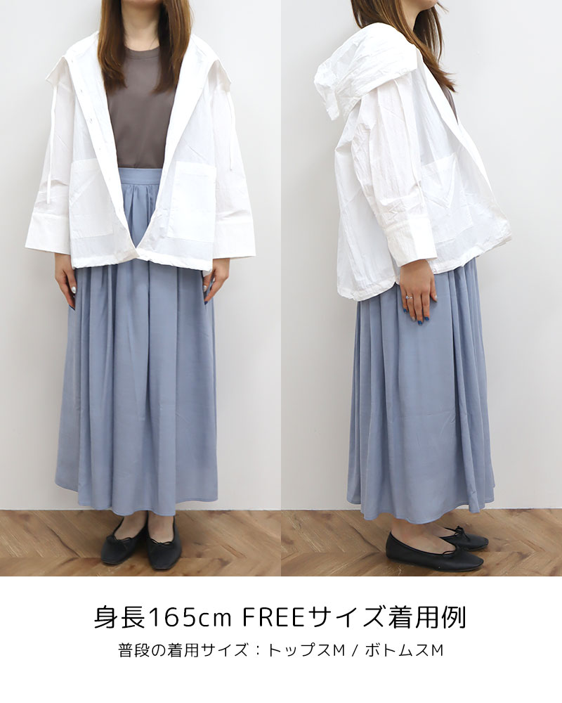 【Canaria Style】ナイロンフーディーシャツブルゾン