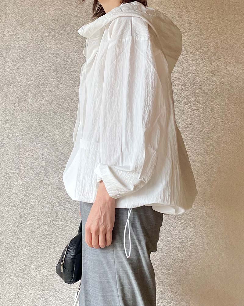 【Canaria Style】ナイロンフーディーシャツブルゾン