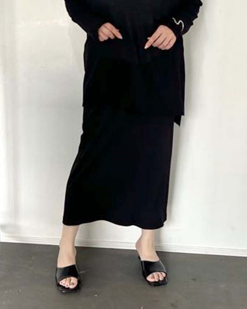 【otostyle】ストレッチリブIラインスカート