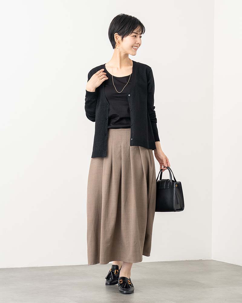 ラメ入りコンパクトニットカーディガン