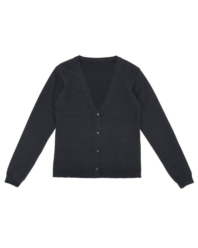 ラメ入りコンパクトニットカーディガン