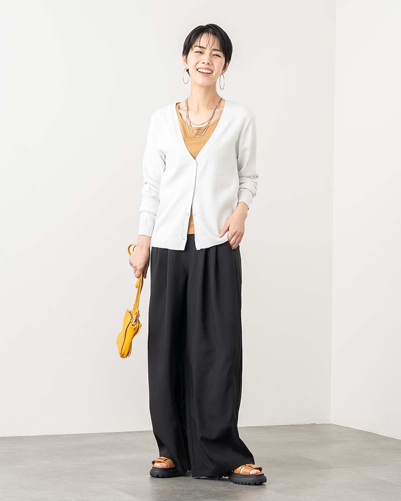 ラメ入りコンパクトニットカーディガン