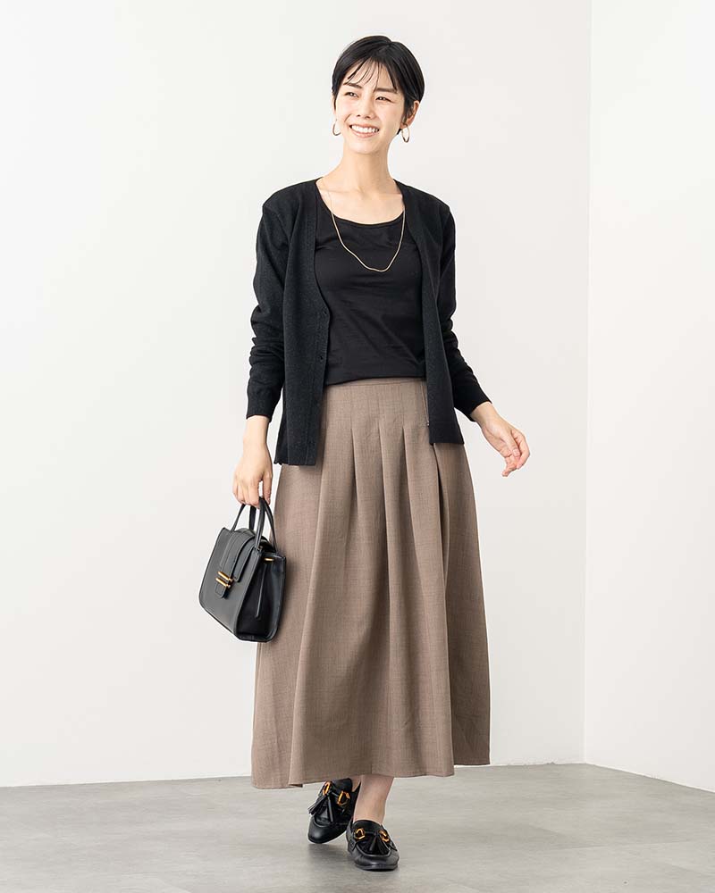 ラメ入りコンパクトニットカーディガン