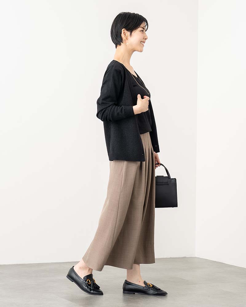 ラメ入りコンパクトニットカーディガン