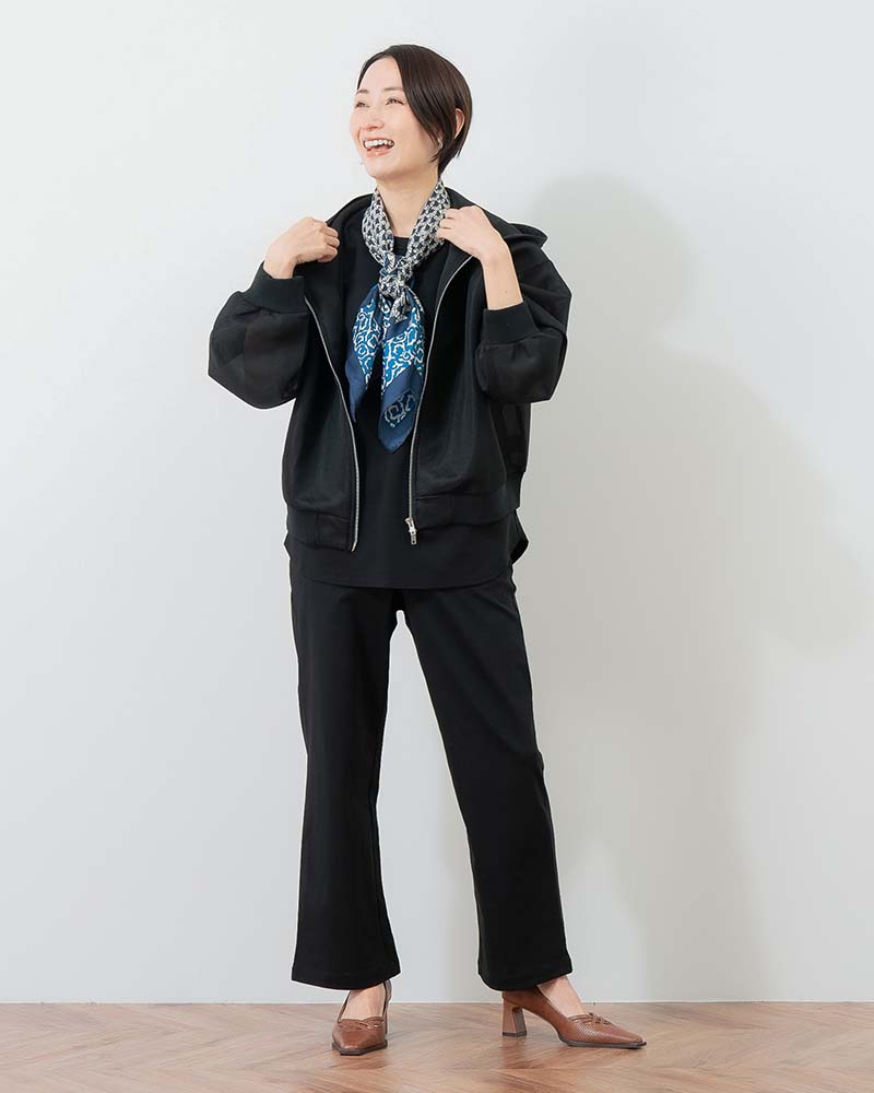 シアーダンボールフーディーブルゾン