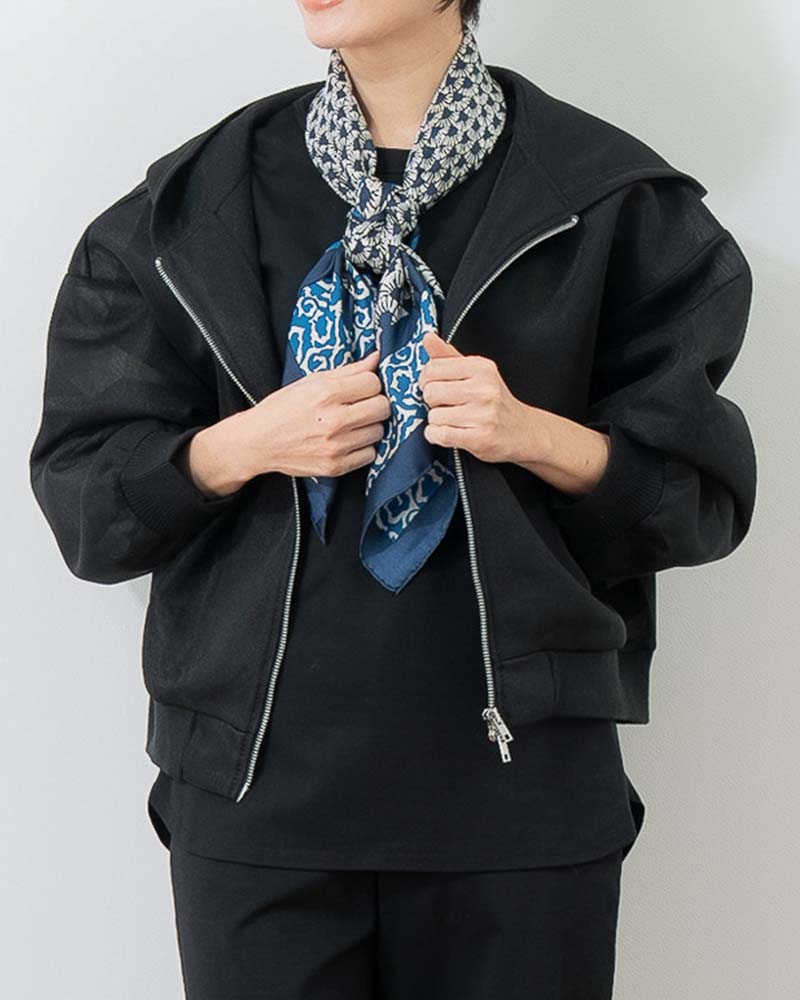 シアーダンボールフーディーブルゾン