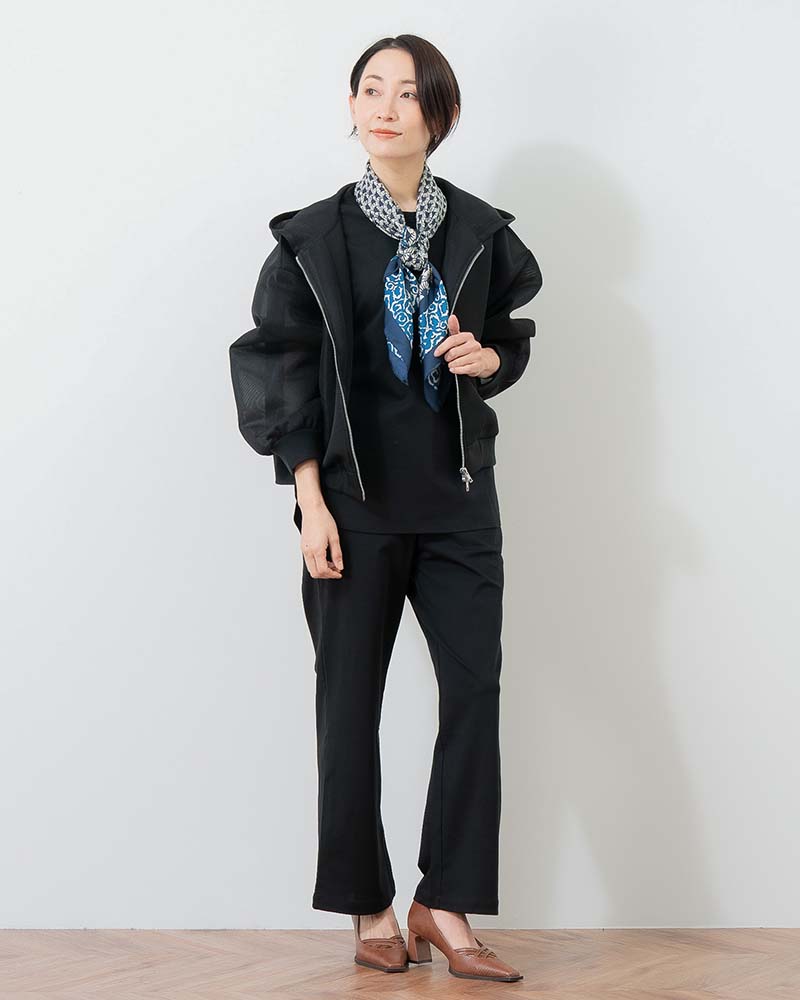 シアーダンボールフーディーブルゾン