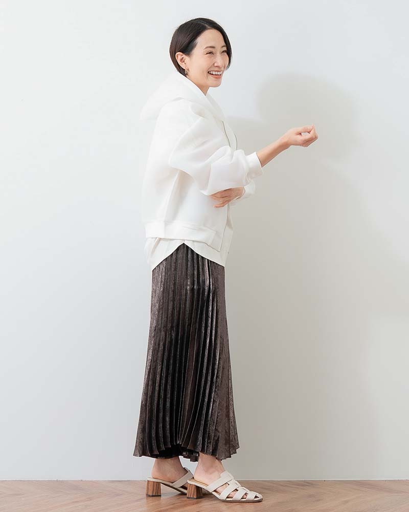 シアーダンボールフーディーブルゾン