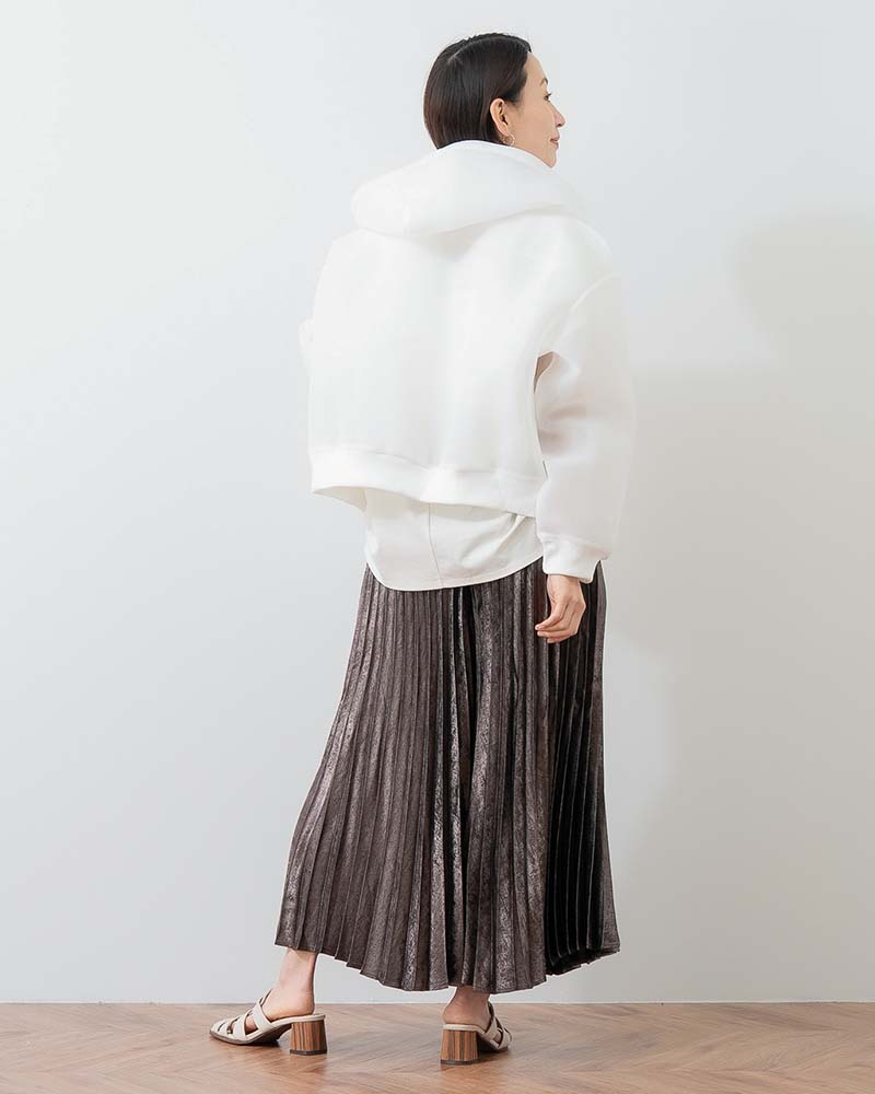 シアーダンボールフーディーブルゾン