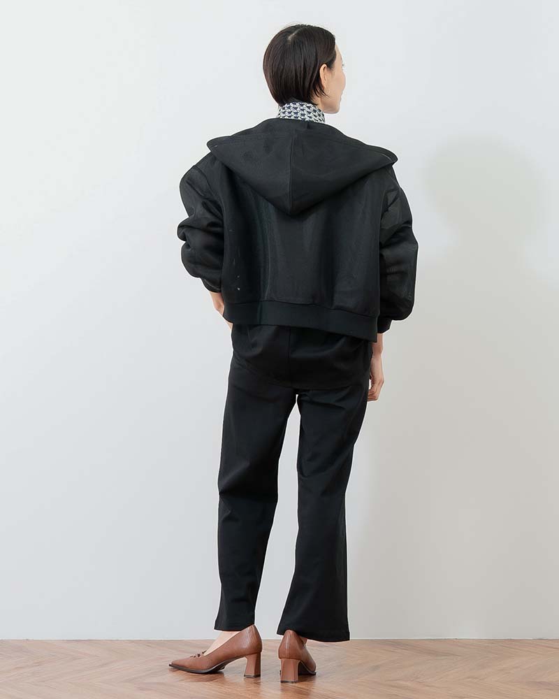 シアーダンボールフーディーブルゾン