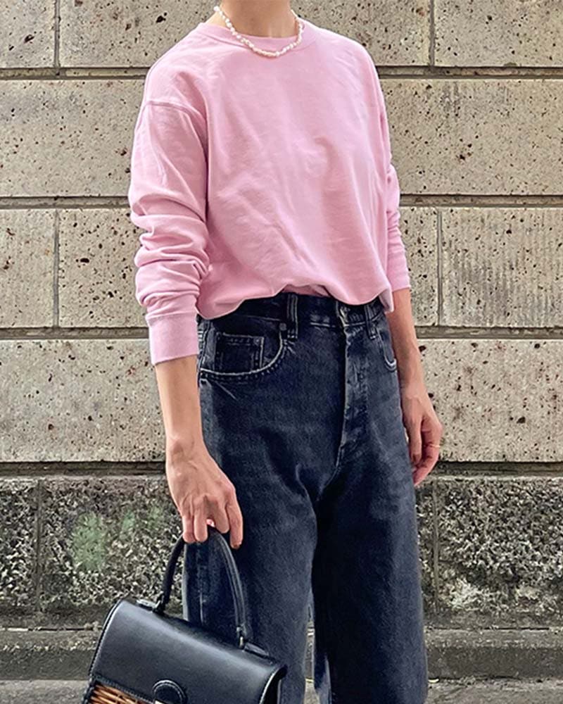 【Canaria Style】ミニ裏毛ラウンドプルオーバー