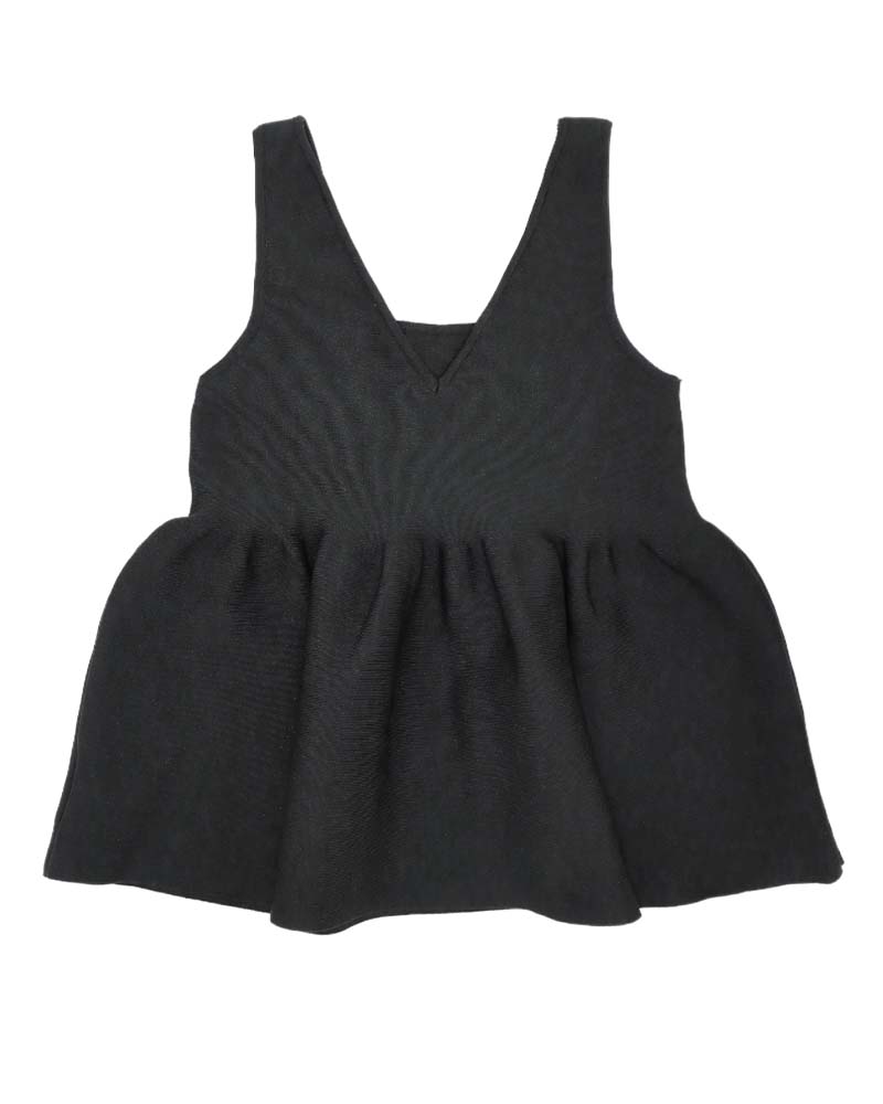 前後2WAYスポンディッシュニットペプラムベスト