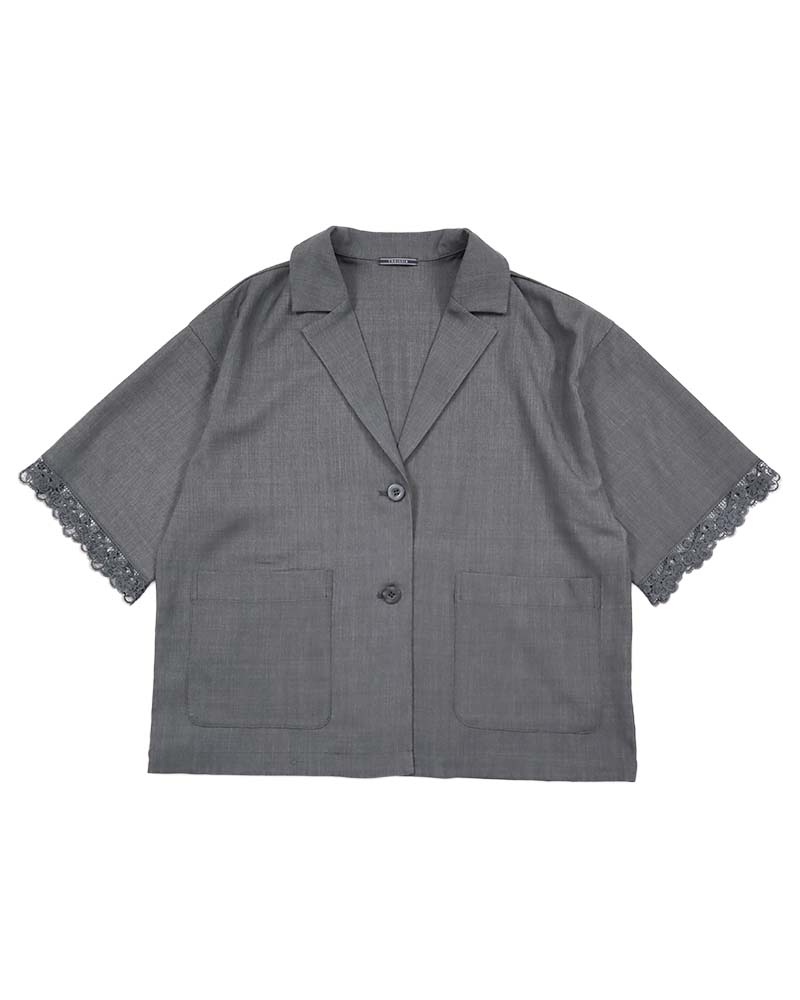 袖レーストリムテーラードジャケット