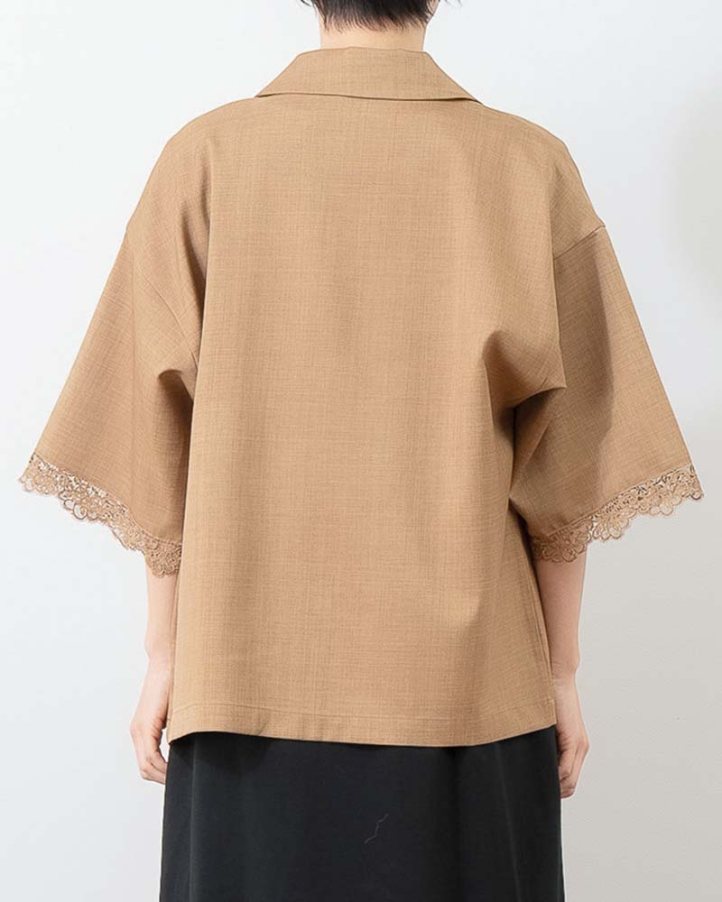 袖レーストリムテーラードジャケット