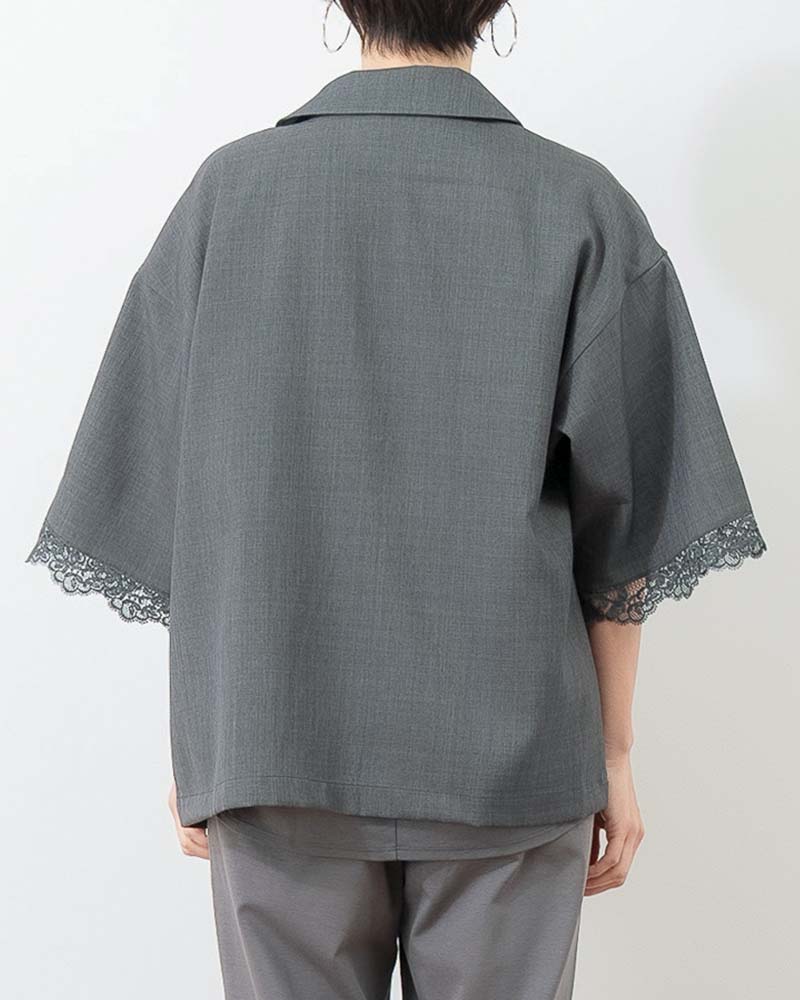 袖レーストリムテーラードジャケット