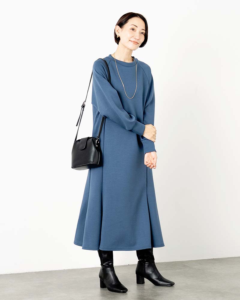 ソフトダンボールニットマーメイドワンピース