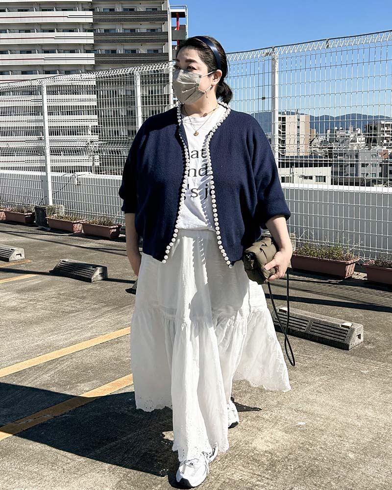 【otostyle】《予約商品》パール付きボリュームカーディガン